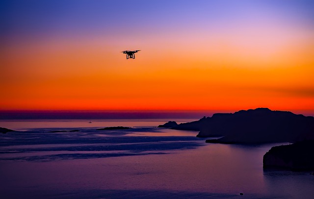 drone aerial landscape coastline